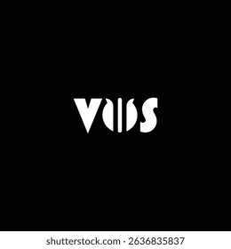 Minimalist typography VOS icon vector illustration Logo.