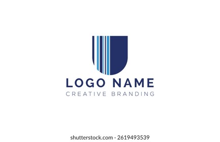 Logotipo U minimalista para identidade e marca.