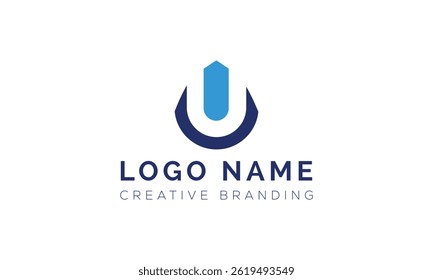 Logotipo U minimalista para identidade e marca.
