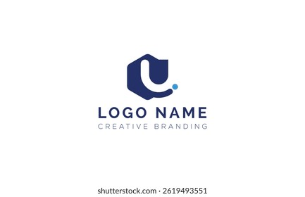 Logotipo U minimalista para identidade e marca.