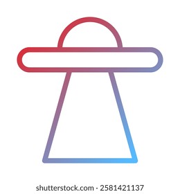 Minimalist UFO Icon with Gradient Color Design