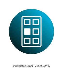Minimalist ui design showcasing mobile app layout with interactive grid interface for applications usage
