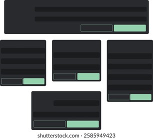 Minimalist UI Dialog Box With Cyan Button
