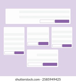 Minimalist UI Dialog Box With Purple Button