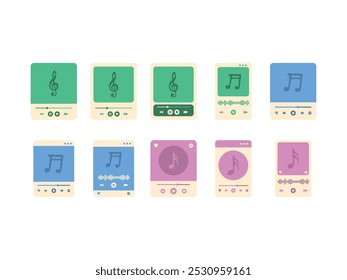 Minimalist UI Music Icon Set