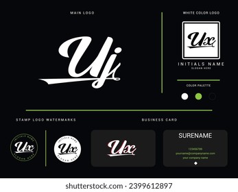Minimalist UJ Luxury Logo, Initial Uj ju Letter Logo Icon Design For Finance Or Business