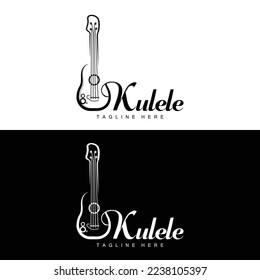 Minimalist Ukulele Music Logo Design, Ukulele Guitar Vector. Ukelele Logo Design