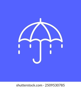 vetor de design de logotipo de linha de guarda-chuva minimalista