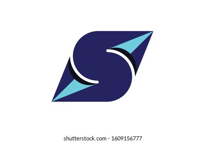 Minimalist and unique 2 Arrow S Letter Logo, that fits to any company