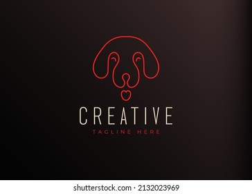 Minimalistische, einzigartige Logo-Logos-Linie Art Design-Vorlage