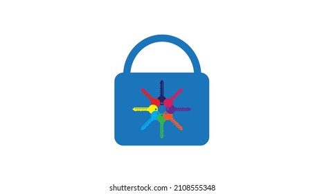 Minimalist and unique key bag logo, suitable for many creative business orientation.