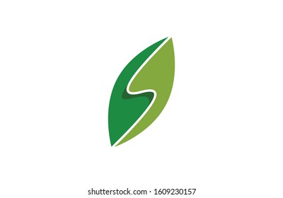 Minimalist and unique Leaf S Letter Logo, that fits to any company