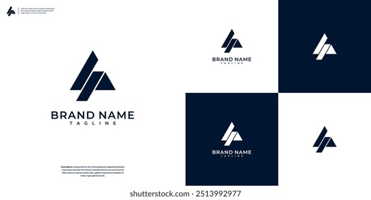 Minimalist and unique letter A initials logo design template