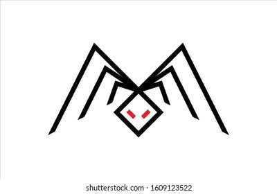 Minimalist and unique Spider M Letter Logo, that fits to any company