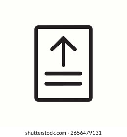 Un ícono de Cargar minimalista, esencial para representar la transferencia de archivos y la carga de datos en plataformas digitales e interfaces de usuario.