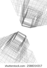 Minimalist Urban Wireframe – Modern Architectural Perspective