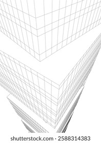 Minimalist Urban Wireframe – Modern Architectural Perspective