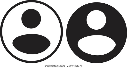 Conjunto de iconos de Perfil de usuario minimalista y avatar