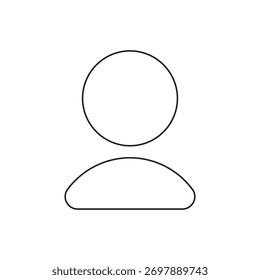 Minimalistisches Benutzerprofil-Symbol für Web- und Anwendungsdesign.