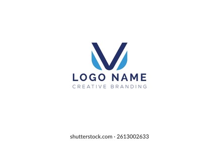 Minimalist V Logo for Branding and Identity.