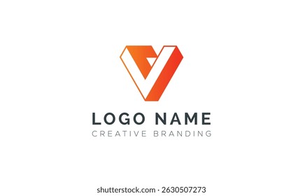 Minimalist V Logo for Branding and Identity.