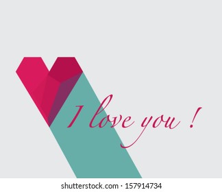 minimalist Valentine card. vector eps10 illustration.