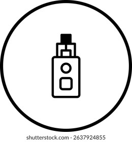 Minimalist Vape Device Icon: A Simple Graphic Representation of Modern Vaping