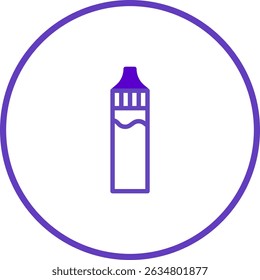 Minimalist Vape Juice Bottle Icon Depicting Modern Vaping Culture and Lifestyle
