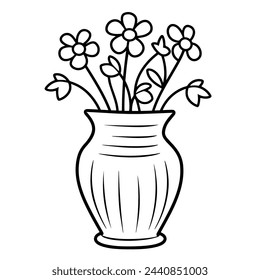 Minimalist vase icon in sleek vector format.