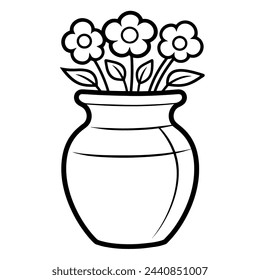 Minimalist vase icon in sleek vector format.