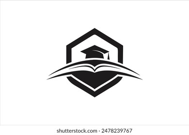 Minimalist vector art of an Education logo, elegantly crafted for impactful visual representation.