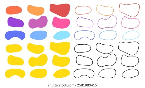 Minimalist vector art shapes set, isolated on white background, Flat Modern design, illustration Vector EPS 10 