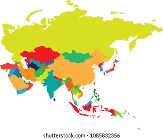 A minimalist vector of Asia Region