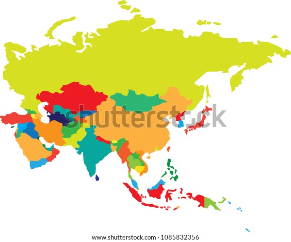 Minimalist Vector Asia Region Stock Vector (Royalty Free) 1085832356 ...