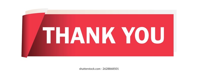 Minimalist vector banner design featuring a thank you message in a clean and modern style, ideal for cards, presentations, or business use.
