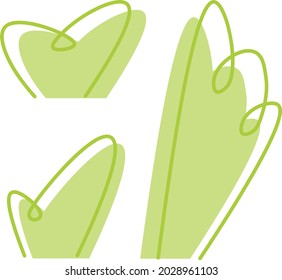 Minimalist Vector Bushes Set - Amazing flat vector illustration of a bushes set suitable for design asset, decoration, game assets, clip art, animation, mobile app, website and illustration in general