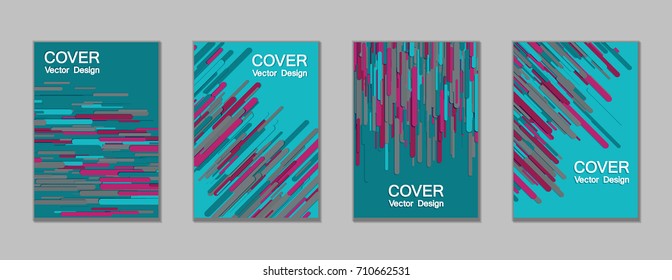 Minimalist vector cover page layout. Creative trendy colors cover backgrounds. Vector minimal brochure abstract geometric templates, modern rounded shapes tech pattern composition, dynamic background.