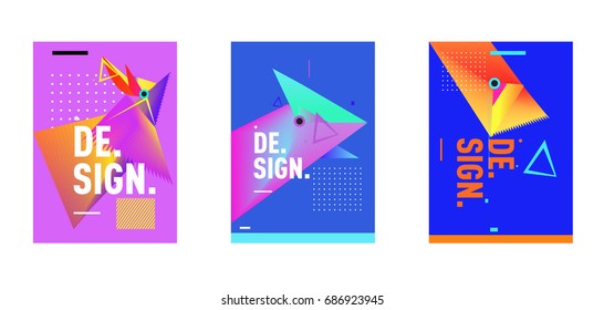 Minimalist Vector Covers Design Set Cool Stock Vector (Royalty Free ...