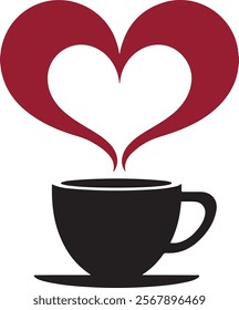 A minimalist vector of a cup