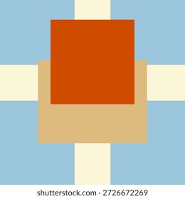 Un diseño de Vector minimalista con Formas cuadradas y rectangulares apiladas que simulan la profundidad arquitectónica, perfecto para representar una pila de tecnología o capas organizativas