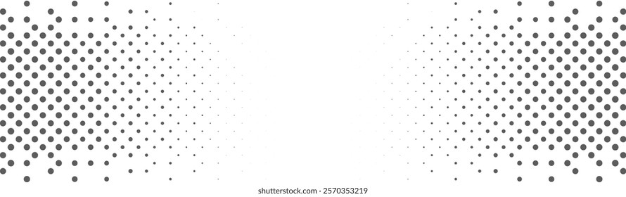 Minimalist Vector Design with Monochrome Halftone Texture