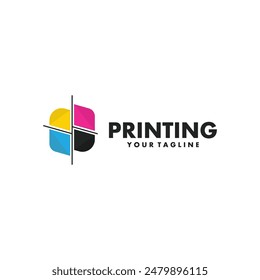 Minimalist Vector Digital Printing Logo Design