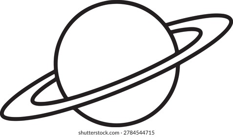 Minimalist vector drawing planet