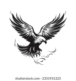 Minimalist vector of an eagle.