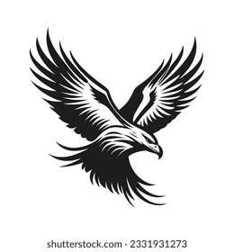 Minimalist vector of an eagle.