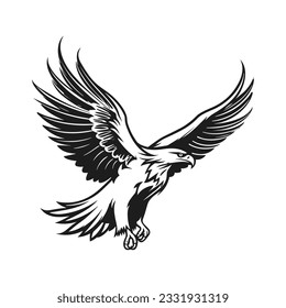 Minimalist vector of an eagle.