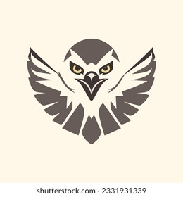 Minimalist vector of an eagle.