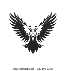 Minimalist vector of an eagle.