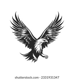 Minimalist vector of an eagle.