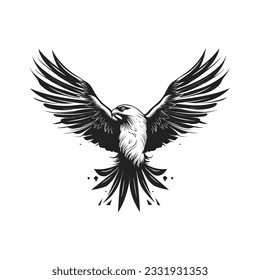 Minimalist vector of an eagle.